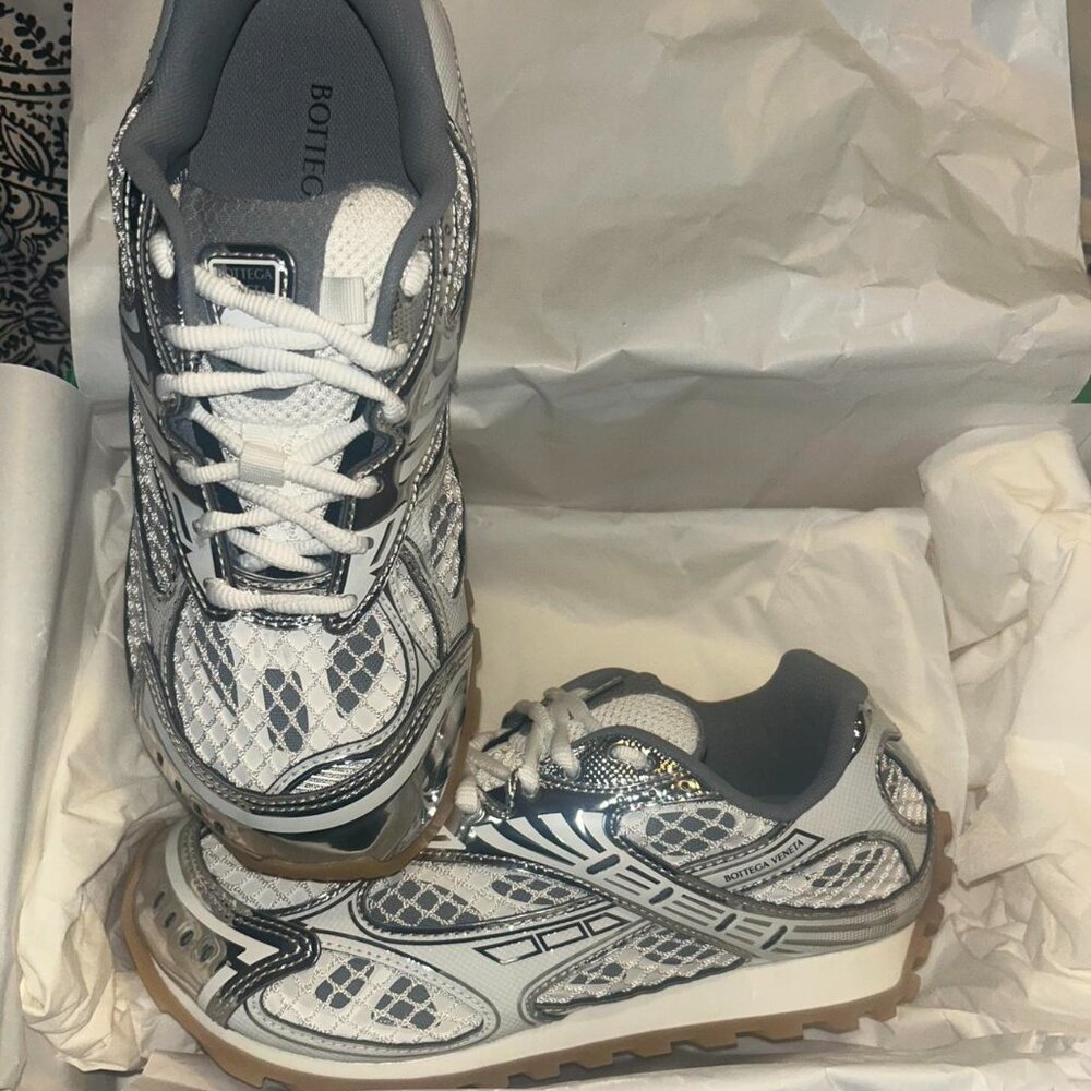 Bottega Veneta Orbit Sneakers - Silver (Women’s) Size 8